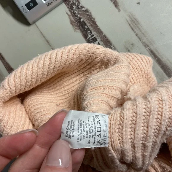 Madewell 1937 Womens Sweater Peach Knit Crew Neck Long Sleeve Size M‎ - Picture 6 of 6